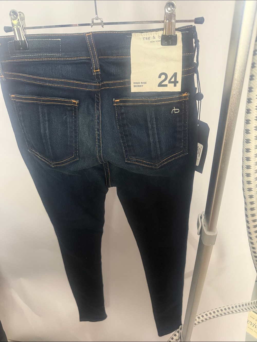 rag & bone Dark Indigo High-Rise Skinny Jeans